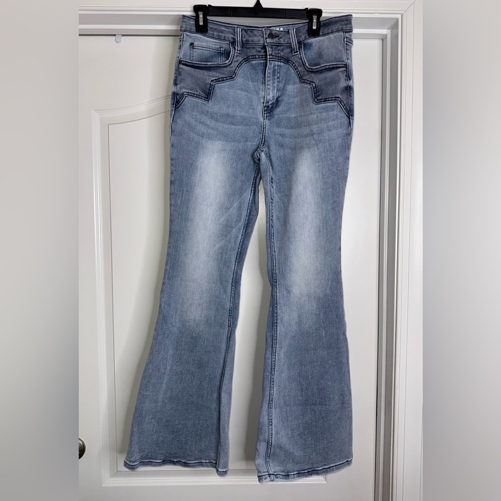 Idyllwind Light Blue Flare Jeans - Wide Leg
